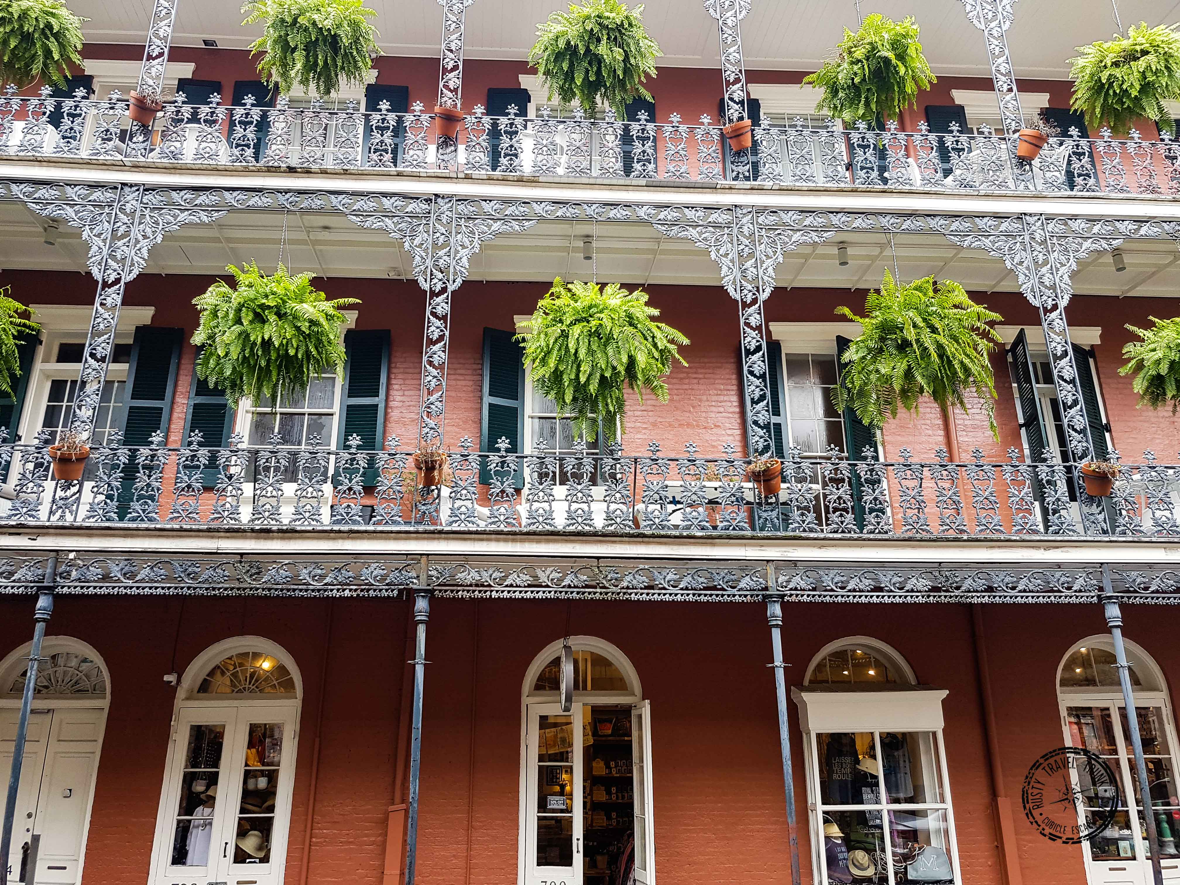 Check out the French Quarter in New Orleans! Rusty Travel Trunk